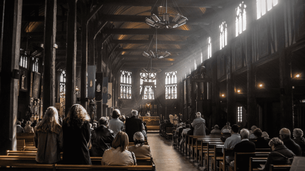 praying in church