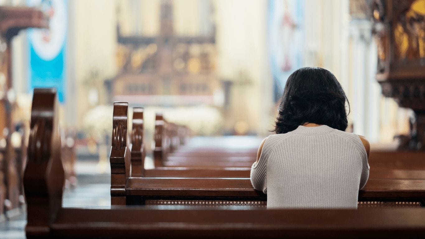 church praying