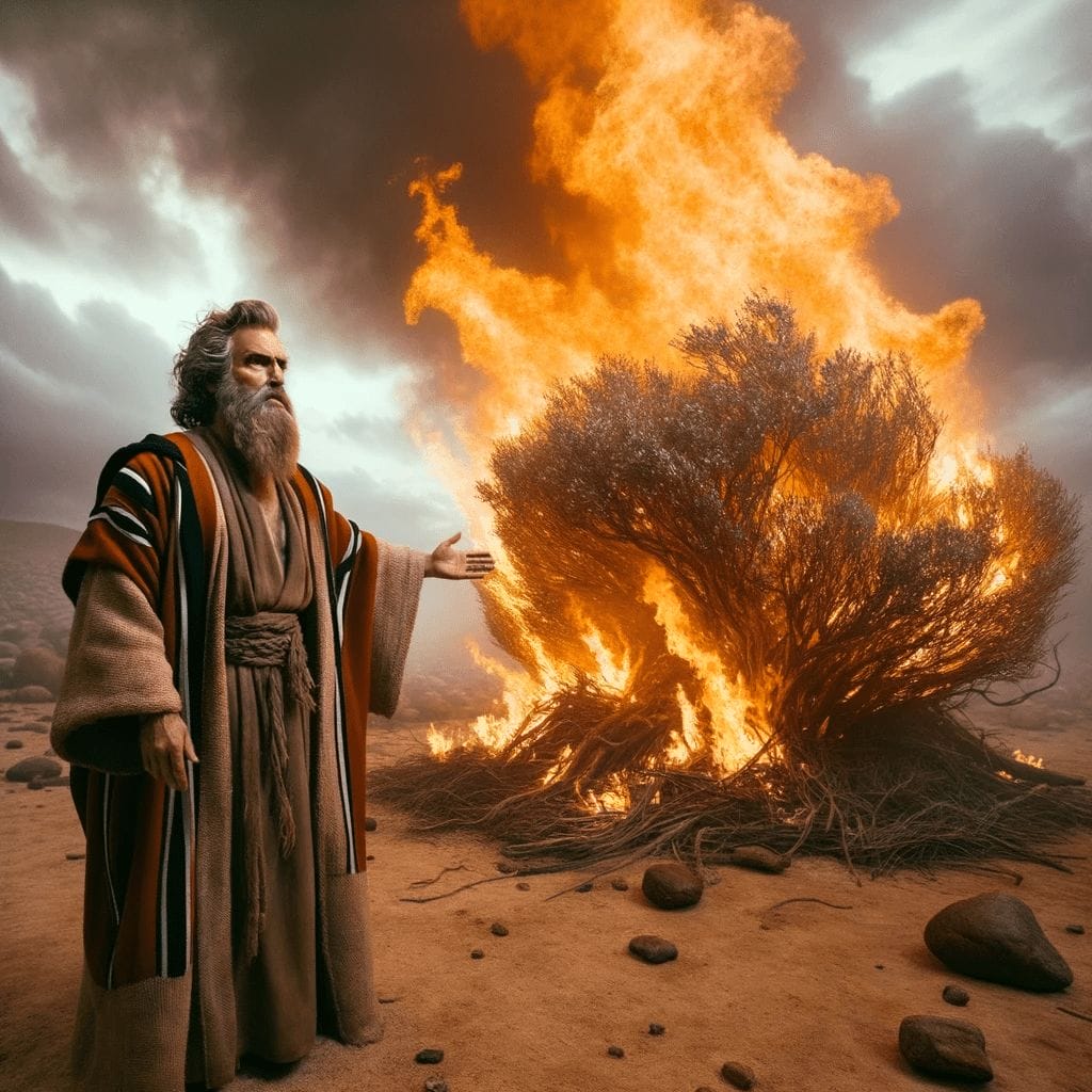 Moses and the burning bush