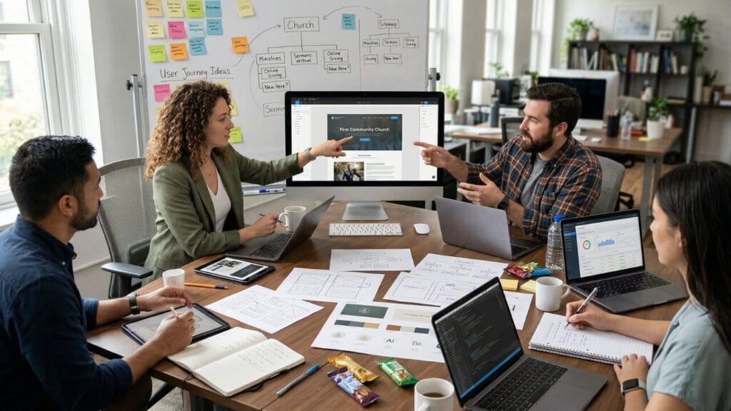 Church website design team process