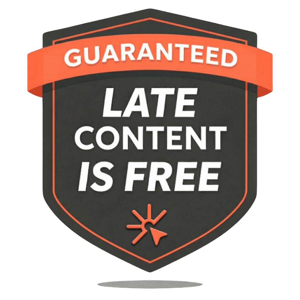 Late content is free badge